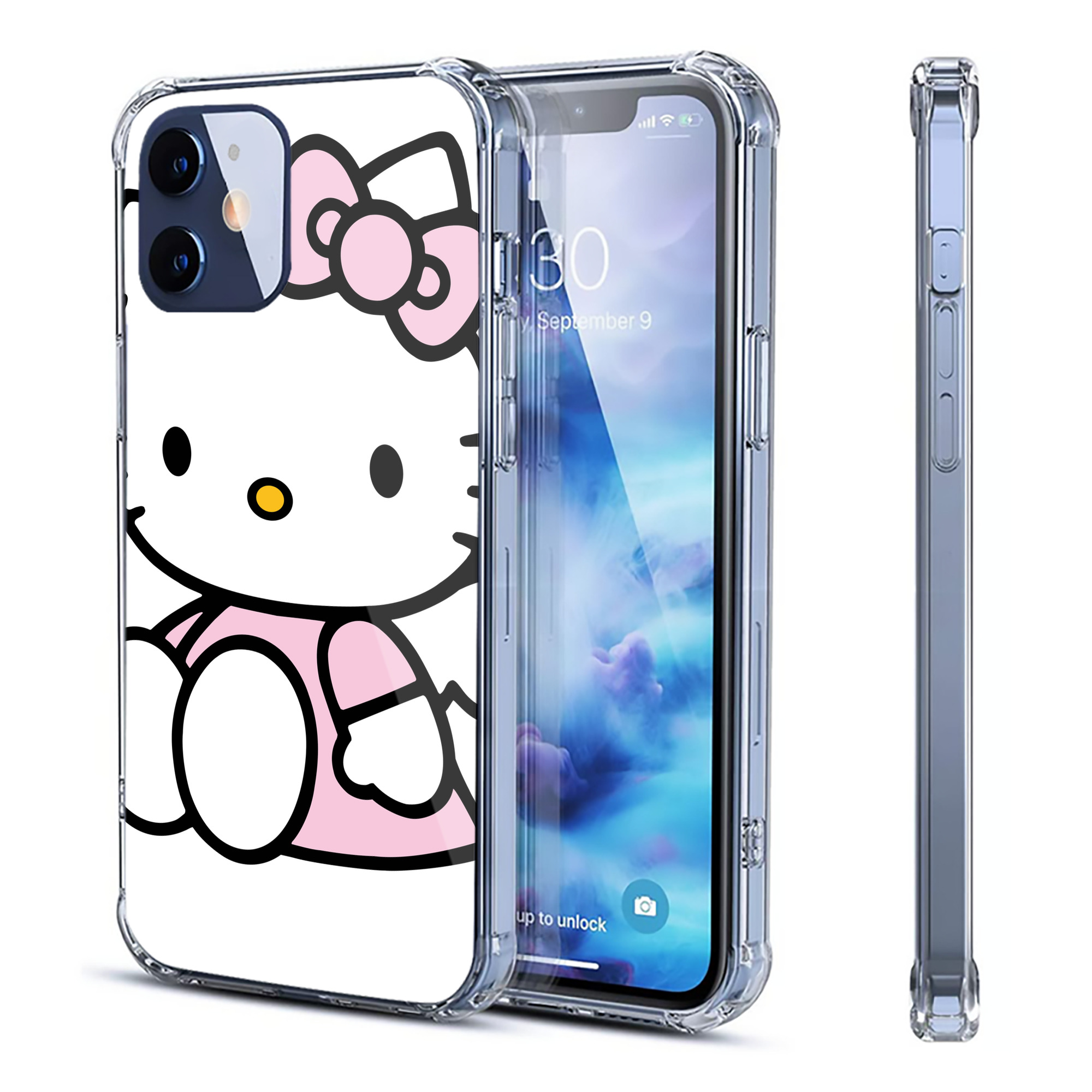（画像用） Hello Kitty ハローキティ 【iPhone 12シリーズ対応】透明スマホケース（クリアソフトケース）